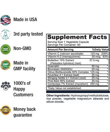 Amate Life Lung Support Supplement - 10 Active Ingredients for Lung Health - 60 Capsules - Buy Online on GoSupps.com