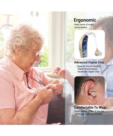 Noise Amplifier for Seniors - Sound Amplifier for TV & Conversations (2 Pack Beige) | Enhance Hearing & Enjoy Clear Sound - Buy Online on GoSupps.com