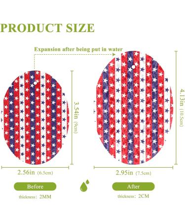3-Pack Cleaning Kitchen Sponges Oval American Stars and Stripes Kitchen Cellulose Dishwashing Wood Pulp Cotton - Buy Online on GoSupps.com