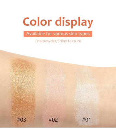 EVPCT DNM Glitter Highlighter Powder Stick Trio - White, Pink, Bronze Diamond Shimmer - 0.32oz - Buy Online on GoSupps.com