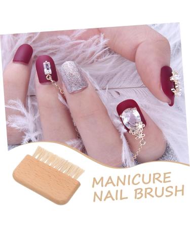 DRESSOOS Nail Cleaning Brush Duster Nail Dust Brush Wooden Handle Nail Brush Fingernails Cleaning Brush Nail Supplies Nail Scrubber Nail Scrub Brush Fingernail Brush Manicure Log Cleaner - Buy Online on GoSupps.com