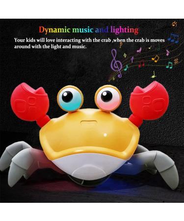 Crawling Crab Baby Toys with Music and LED Light for Kids Toddles - Interactive Infrared Induction RC Toys with Automatically Avoid Obstacles - USB Rechargeable Electronics Toys for Boy and Girl Gift - Buy Online on GoSupps.com