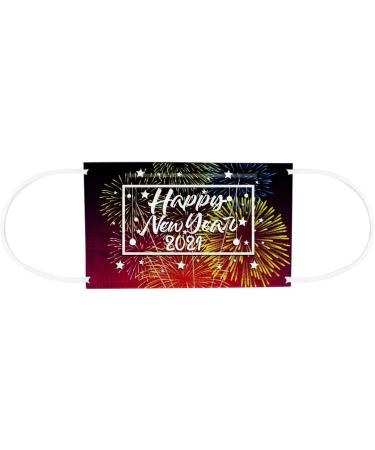 50PCS Disposable Face_Mask for Women Adult Man Red Candy Cane Tree Santa Print Design Face_Mask 3Layer Breathable Protection Layer Adjustable_Masks with Nose Clip and Ear Loops - Buy Online on GoSupps.com