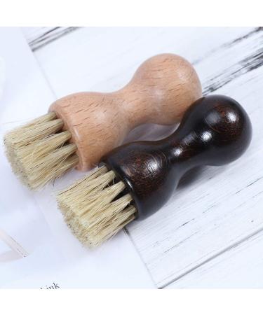 EXCEART Shoe Brush Cream Applicator Wooden Shoe Shine Brushes Polish Paste Jar Dauber Bristles Shaft Slotted for Boots Shoes & Other Leather Care - Buy Online on GoSupps.com