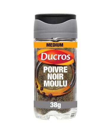 Poivre noir moulu force 8 DUCROS - le flacon de 38 g Lot De 4 - Par Lot