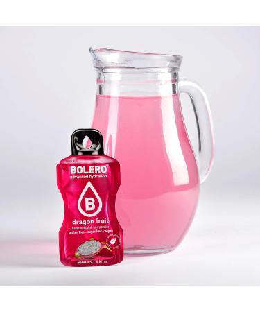 Bolero DRAGON FRUIT 24x3g | Sugar Free Juice Powder Sweetened with Stevia + Vitamin C | for Kids & Sports | Gluten Free Veg - Buy Online on GoSupps.com