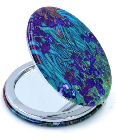 Van Gogh Irises Pocket Mirror for Women | Compact Travel Mirror | Magnifying Purse Mirror - Unique Gift for Artistic Mom - Buy Online on GoSupps.com