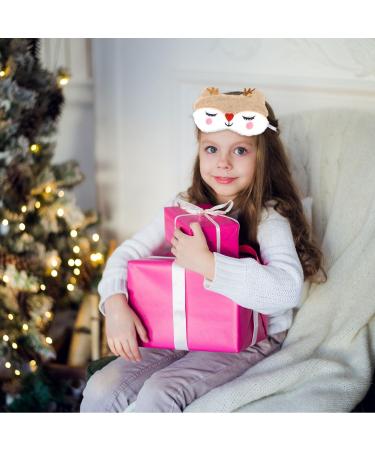 Christmas Reindeer Soft Plush Eye Mask for Sleeping - Breathable Blindfold for Women Men Kids - Ideal for Night Nap, Travel, and Meditation - Buy Online on GoSupps.com