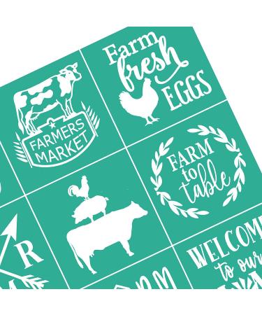 BOOLOOEN Farm Life Silk Screen Stencil Mesh | Reusable Self Adhesive 8.5 * 11inch - Buy Online on GoSupps.com
