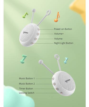 Sympa Portable White Noise Machine for Baby - 10 Soothing Sounds, Night Light, 16H Playtime - Sleep Aid with Auto-Off Timers & Child Lock - Buy Online on GoSupps.com