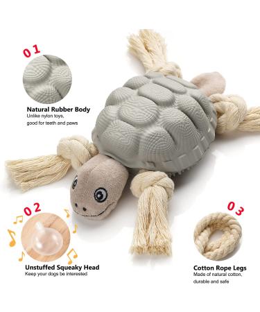 Sedioso Large Breed Dog Chew Toy - Tough Dental Chew for Aggressive Chewers - Teeth Cleaning Turtle Toy for Medium to Large Dogs (Grey) - Buy Online on GoSupps.com
