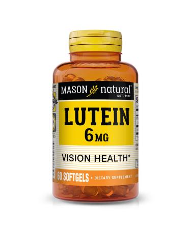 Mason Natural Lutein 6 mg with Vitamin E - Healthy Vision and Eye Function Supports Eye Health Contains 60 Softgels