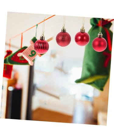 Artibetter Christmas Ball Pendant 36pcs Bright Mirror Ball Blush Decor Bling Decor Prom Decorations Christmas Tree Bauble Holiday Red 4CM - Buy Online on GoSupps.com