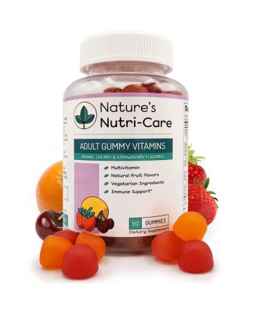 Nature's Nutri-Care Gummy Vitamins - Multivitamins for Women Mens Multivitamin Gummies Chewable Vitamin for Adults Women s & Men s Multi Supplements Natural Vegetarian Gummy Made in USA 60.0 Servings (Pack of 1)