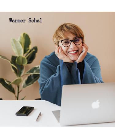 USB Heating Cushions | Electric Heating Blanket for Back Neck & Shoulder | 150x80cm Washable Thermal Pad - Fast Heating Technology in Marine Blue - Buy Online on GoSupps.com