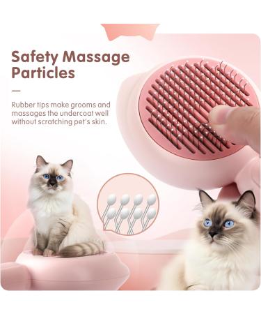 Baytion Self-Cleaning Cat Brush for Short or Long Haired Cats - Grooming Hair Comb for Shedding, Tangles & Dirt Removal - Buy Online on GoSupps.com