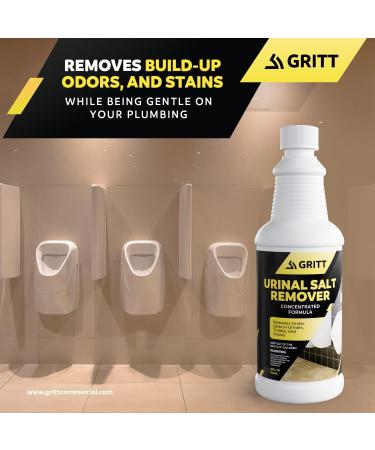 Urinal Salt Remover Concentrate - Eliminates Urine Odor & Uric Acid Buildup | 32 oz Odor Control & Calcium Remover - Buy Online on GoSupps.com