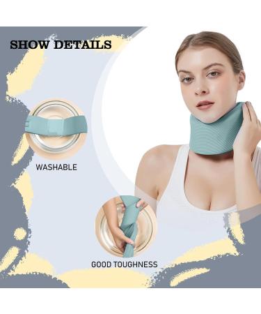 Neck Brace for Neck Pain & Support Adjustable Neck Support Brace for Sleeping Foam Support Relieves Neck Pain and Spine Pressure(Blue) - Buy Online on GoSupps.com