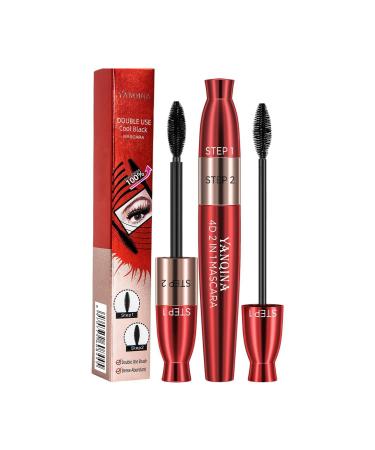 2 Fiber Lash Mascara | Lengthening Tubing Mascara for Bold Volume with Dry Fiber Formula Fiber Mascara for Girls Women 2 Pcs Mascara