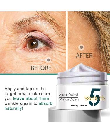 5 Seconds Retinol Anti-Wrinkle Cream Firming Face Cream Retinol Face Cream 5 Seconds Anti Wrinkle Face Cream Instant Wrinkle Remover Rapid Wrinkle Repair Cream Anti-Aging Eye Bags Remove 30g - Buy Online on GoSupps.com