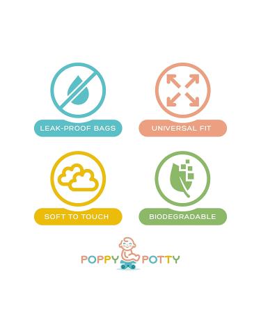 60 Biodegradable Potty Chair Liners - Universal Fit - Leak-Proof & Compostable - 3 Rolls of 20 Bags - Portable Potties - Buy Online on GoSupps.com