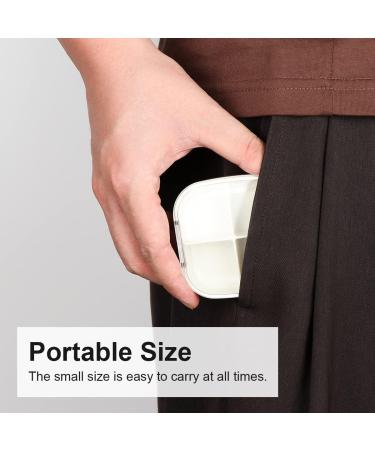 Portable Travel Pill Box - 4 Compartment Daily Organizer for Medicines Vitamins & Fish Oil (Purple - Buy Online on GoSupps.com