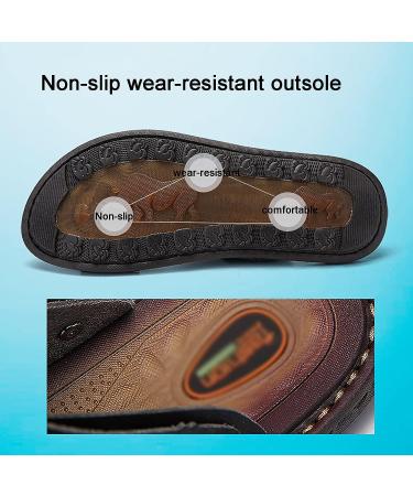 Men's Dual-Use Toe Flat Slippers for Bunion Splints & Plantar Fasciitis - Brown, 26cm - Buy Online on GoSupps.com