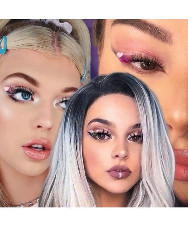 Buy Uranian Colored Faux Mink Lashes | Dramatic D Curl Russian Strip Eyelashes for Halloween - Long & Fluffy - Buy Online on GoSupps.com