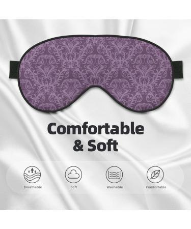 SSIMOO Purple Print Ultra-Soft Light-Blocking Eye Mask - Optimal Comfort for Restful Sleep - International Shipping Available - Buy Online on GoSupps.com