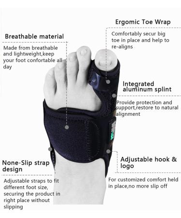 Raamka Bale Corrector - Adjustable Toe Smooths for Hallux Valgus Relief | Day & Night Support for Men & Women - Buy Online on GoSupps.com