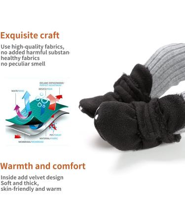 EDOTON Unisex Newborn Winter Boots - Warm Stripe Bootie for 0-6 Months (Black) - Buy Online on GoSupps.com