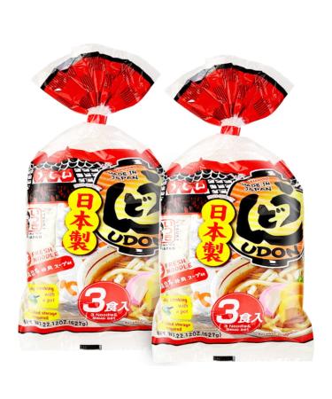Itsuki Yude Udon Noodle With Soup Pouch 627g x2 Packets 6 servings