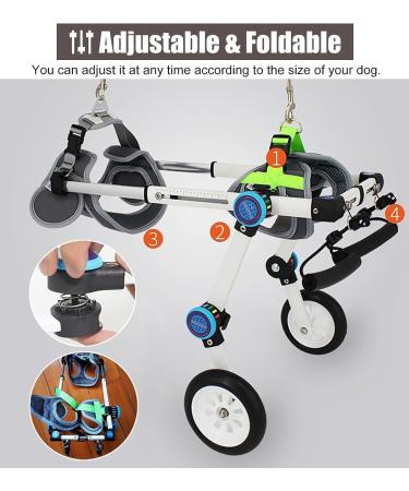 Dog Wheelchair Dog Wheelchair for Back Legs Aluminum Alloy Pet Wheelchair Lightweight Walk Tool Large/Medium Dog Cart Aids Wheelchair Portable Small - Buy Online on GoSupps.com