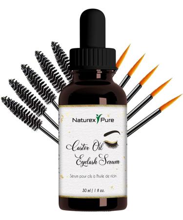 Castor Oil for Eyelashes for Eyelashes and Eyebrows with Non-Sticky Formula - Castor Oil for Eyelashes Eyebrows by NaturexPure 30ml