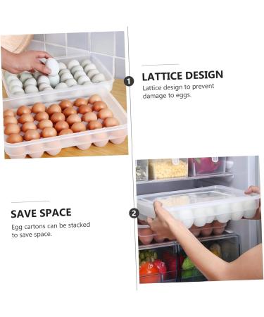 34 Egg Preservation Box Plastic Container Fridge Egg Holder Tray Plastic Egg Tray With re-usable - Buy Online on GoSupps.com
