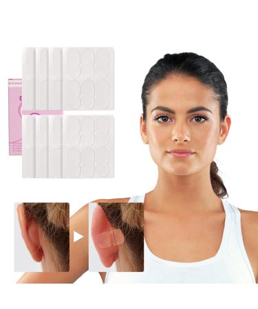 Stick out Your Ears 48pcs Elf Ear Stickers Transparent One Sided Ear Tapes Silicone Cosmetic Ear Patch to Creat V-shaped Face Ear Training Accessory Posture Corrector (48pcs-b) 48pcs Ear Tapes-b