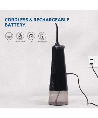 Water Flosser Cordless - Rechargeable Dental Oral Irrigator with 3 Modes 4 Jet Tips & 300ml Tank IPX7 Waterproof for Home & Travel - Buy Online on GoSupps.com