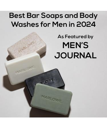 MARLOWE. No. 102 Men's Body Scrub Soap 7 oz (3 Bars) Warm Santal Scent Best Exfoliating Bar for Men Made with Natural Ingredients Apricot Seed Powder Shea Butter Olive Oil Green Tea Extracts Warm Santal 7 Ounce (Pack of 3) - Buy Online on GoSupps.com