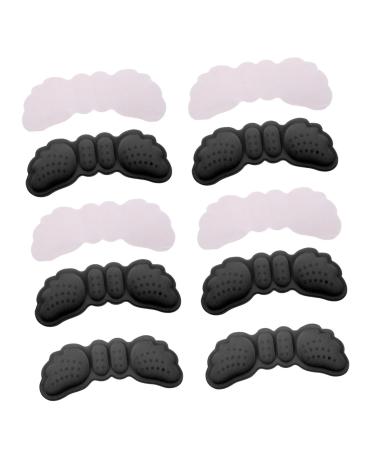 FOMIYES 5 Pairs Sponge Foot Stickers Foot Protectors for Feet Heel Shoe Grips Liner Heel Cushion Protectors Heel Pads for Heel Foot Cushion Anti Drop Heel Patch 4d No Trace Adhesive Black 9x3x0.3cm