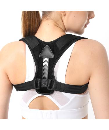 SK DEPOT Posture Corrector for Women Men Chest Size 25''- 49'' Clavicle Support Shoulder Brace Neck Belt Corrector De Postura Strap Adjustable Straight Pain Relief Prevents Slouching (Grey)