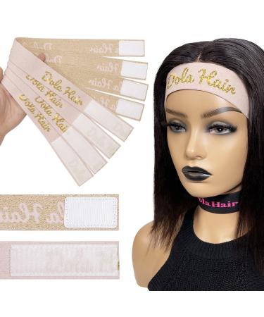Dolahair 4PCS Sparkle Glitter Lace Melting Wig Bands | Luxury Gold Embroidery Elastic Edges | Adjustable No Slip Wig Band for Edges | Salon Quality Wig Accessories - Buy Online on GoSupps.com