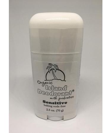 Organic Island Deodorant Baking Soda Free with Probiotics 2.5 oz Stick - Natural, Aluminum-Free, Unscented, Vegan - Magnesium, Arrowroot, Kaolin Clay, Zinc Oxide - Sensitive Skin Formula - Buy Online on GoSupps.com
