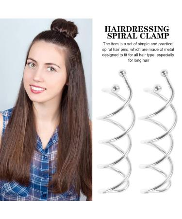 20pcs Silver Spiral Hair Pins - Bottle Opener Style Hair Screws Non-Slip & Durable - Buy Online on GoSupps.com