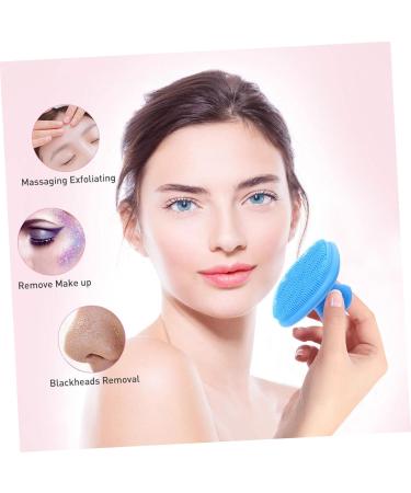 minkissy Brush Brush face Cleaning Tool Bathroom Accessory Silicone Bathing Silicone Face Cleaner Soft Facial Cleaning Brush Facial Cleaning pad face Brush Silica Gel Cleaning Blue 7x7cm - Buy Online on GoSupps.com