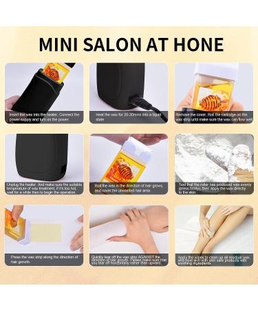 Roll on Wax Kit for Quick Hair Removal at Home - 2pc Honey Wax Cartridges | Hair Removal Wax Roller for Men and Women - Buy Online on GoSupps.com