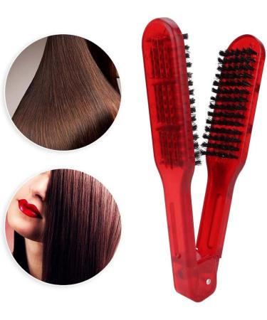 Plywood Comb Hair Straightening Tool - V-Shape Styling Straightener for Home & Barber Shop | Red - Buy Online on GoSupps.com