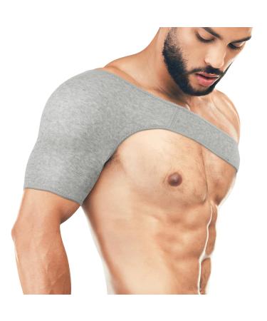 Healifty Shoulder Brace Rotator Cuff Support Brace for Men Women Shoulder Compression Sleeve Orthopedic Care Shoulder Brace Support Wrap for Pain Relief M Light Grey