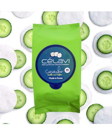Celavi Makeup Removing Wipes 30 Count (3 Packs) - Apricot, Vitamin, Cucumber Infused - Buy Online on GoSupps.com