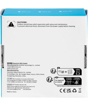 NICREW Aquarium Heater 25W - Constant Thermostat Control for Nano Aquariums | International Shipping Available - Buy Online on GoSupps.com