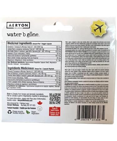Water B Gone by Aeryon Wellness | Diuretic Pills for Water Retention & Bloat Relief | PMS Relief Supplement for Women | 12 Capsules - Buy Online on GoSupps.com